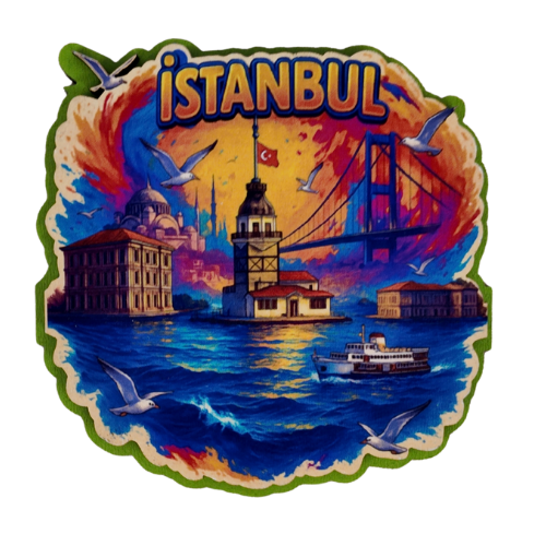 İstanbul Boğaz Manzaralı Renkli Magnet