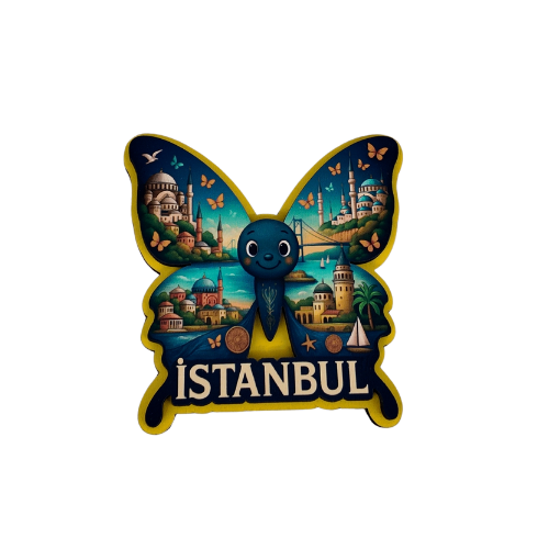İstanbul Kelebek Renkli Magnet