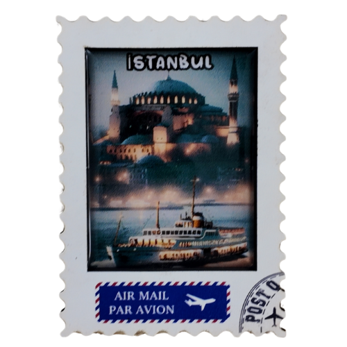 İstanbul Vintage Pul Magnet