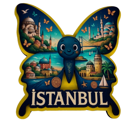 İstanbul Kelebek Ahşap Magnet