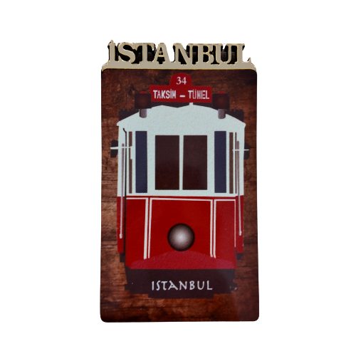 İstanbul Tramvay Ahşap Magnet (Taksim-Tünel)